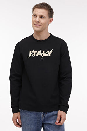 ML ZUHN 16ITL521 4PR,SIYAH, ERKEK SWEATSHIRT