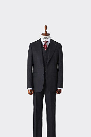 Dört Mevsim Kullanılabilir Yelekli Erkek Takım Elbise - Modern Slim Fit
