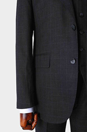 Dört Mevsim Kullanılabilir Yelekli Erkek Takım Elbise - Modern Slim Fit