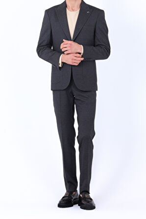 Kabartma Desenli Erkek Jogger Takım Elbise-KAW1804S