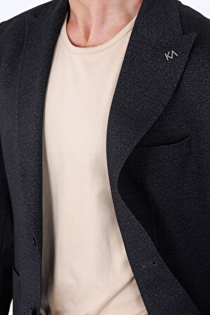 Kabartma Desenli Erkek Jogger Takım Elbise-KAW1804S