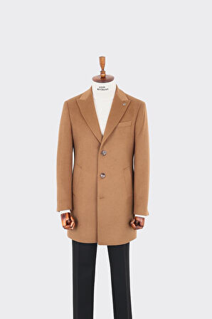 Modern Tasarım Erkek Klasik Kaban - %80 Yün %20 Polyester