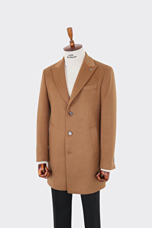 Modern Tasarım Erkek Klasik Kaban - %80 Yün %20 Polyester