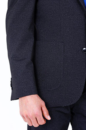 Kabartma Desenli Erkek Jogger Takım Elbise-KAW1804S