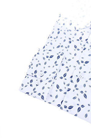 Modern Desenli Yaka Düğmeli Erkek Gömlek-KAW4630S