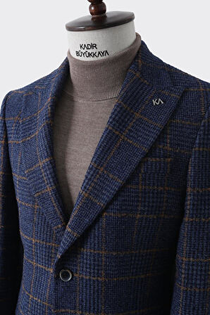 Modern Slim Fit Dar Kesim Yün Erkek Ceket