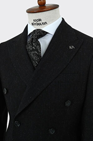 Modern Kesim Erkek Yün Ceket - Kruvaze Model