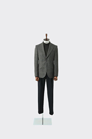 Modern Slim Fit Dar Kesim Yün Erkek Ceket