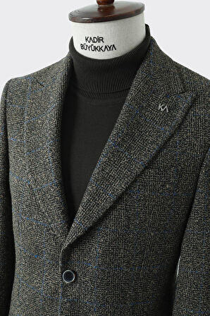 Modern Slim Fit Dar Kesim Yün Erkek Ceket