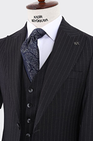 Dört Mevsim Kullanılabilir Slim Fit Yelekli Erkek Takım Elbise - Şık Tasarım