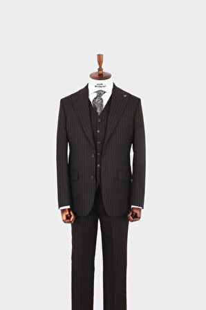 Modern Kesim Yelekli Erkek Takım Elbise - Slim Fit Rahat ve Şık