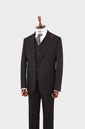 Modern Kesim Yelekli Erkek Takım Elbise - Slim Fit Rahat ve Şık