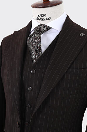 Modern Kesim Yelekli Erkek Takım Elbise - Slim Fit Rahat ve Şık