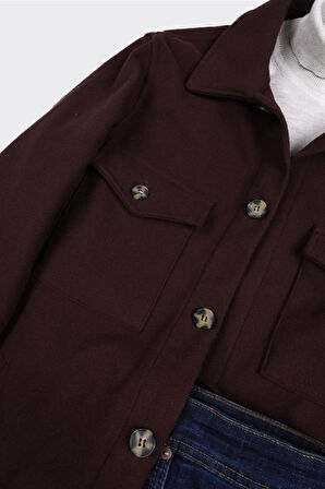 Modern Safari Tarzı Slim Fit Pamuklu Erkek Gömlek-GKV1911W
