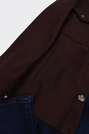 Modern Safari Tarzı Slim Fit Pamuklu Erkek Gömlek-GKV1911W