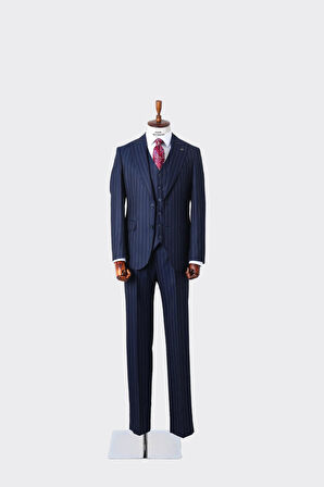 Slim Fit Kesim Yelekli Erkek Takım Elbise - Şık ve Rahat Tasarım