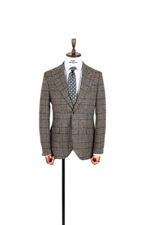 Modern Slim Fit Dar Kesim Yün Erkek Ceket