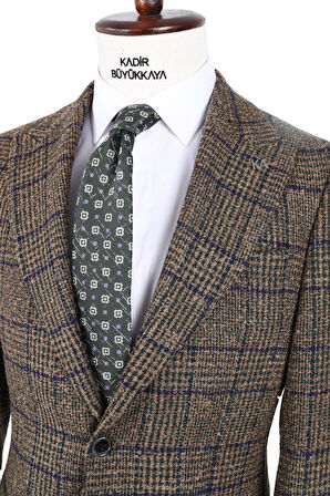 Modern Slim Fit Dar Kesim Yün Erkek Ceket