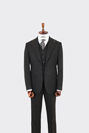 Modern Kesim Yelekli Erkek Takım Elbise - Slim Fit Rahat ve Şık