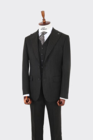 Modern Kesim Yelekli Erkek Takım Elbise - Slim Fit Rahat ve Şık