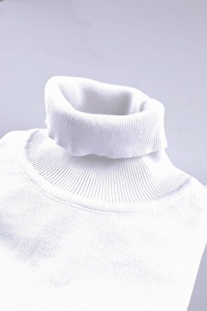 Slim Fit Kesim Modern Erkek Pamuklu Tam Balıkçı Yaka Triko Kazak