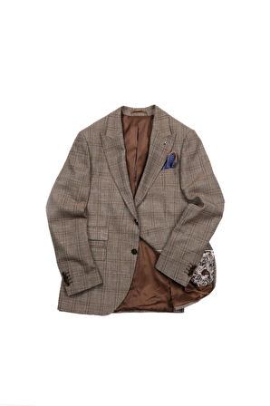 Slim Fit Kırlangıç Yaka Erkek Ceket-KAV5014S