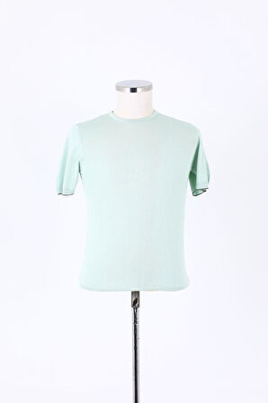 Pamuklu Bisiklet Yaka Erkek T-Shirt-KAW6211S