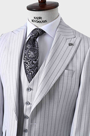Şık ve Rahat Yelekli Erkek Takım Elbise - Slim Fit Dört Mevsim Kullanılabilir