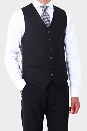 Dört Mevsim Kullanılabilir Yelekli Erkek Takım Elbise - Slim Fit Şık