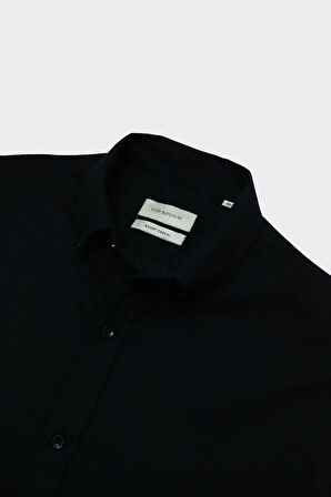 Yaka Düğmeli Erkek Gömlek-KAX4669S