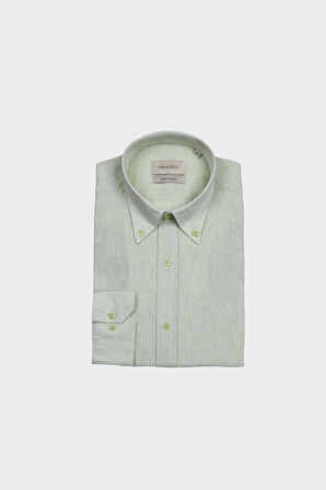 Yaka Düğmeli Erkek Gömlek-KAX4669S