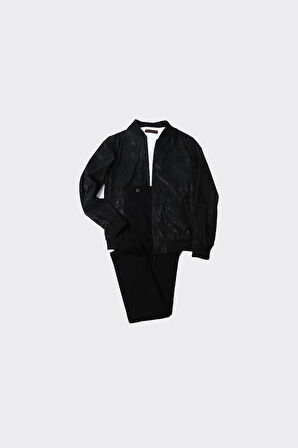 Modern Tarz Kolej Erkek Mont - Dayanıklı Polyester Kumaş