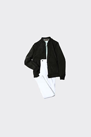 Modern Tarz Kolej Erkek Mont - Dayanıklı Polyester Kumaş