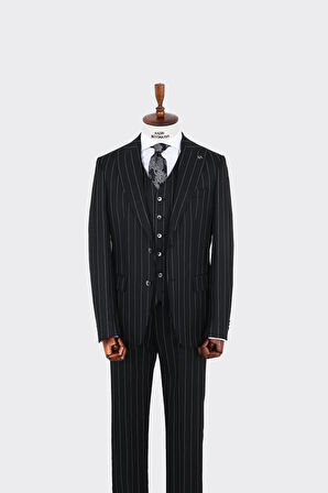 Şık ve Rahat Yelekli Erkek Takım Elbise - Slim Fit ve Viskon Karışımlı