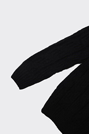 Tam Balıkçı Yaka Erkek Pamuklu Klasik Kazak