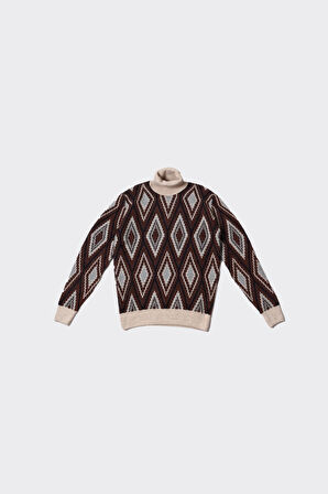 Pamuklu Tam Balıkçı Yaka Klasik Erkek Kazak