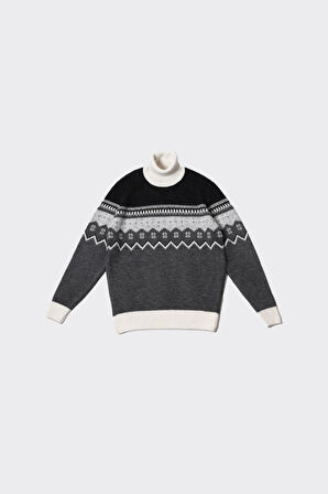 Pamuklu Tam Balıkçı Yaka Klasik Erkek Kazak