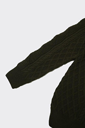 Bisiklet Yaka Erkek Pamuklu Klasik Kazak-KAW6901W