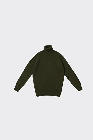 Klasik Tam Balıkçı Yaka Erkek Pamuklu Kazak