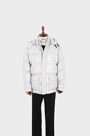 Kapüşonlu Modern Tasarım Erkek Kaban-KAW9154W