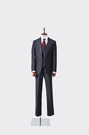 Slim Fit Kesim Yelekli Erkek Takım Elbise - Şık ve Modern Tasarım