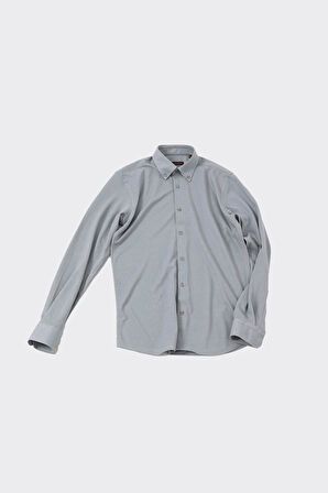 Modern Çizgili Tasarım Slim Fit Pamuklu Erkek Gömlek