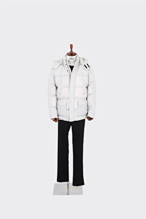 Modern Tasarım Kapüşonlu Erkek Polyester Kaban