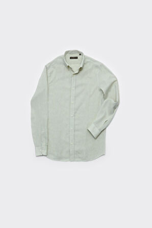 Yaka Düğmeli Erkek Gömlek-KAX4669S