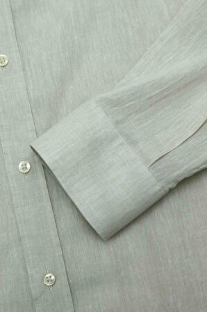 Yaka Düğmeli Erkek Gömlek-KAX4669S