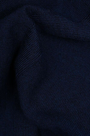 Erkek Fermuarlı Polo Yaka Triko-KAX6705W