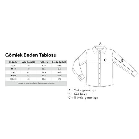 Klasik Yaka Duble Manşet Erkek Gömlek-KAW4212S