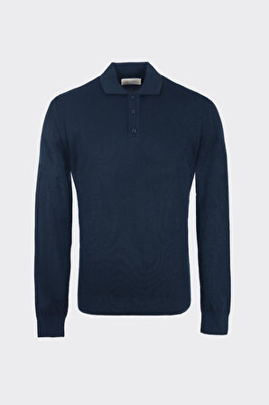 Erkek Düğmeli Polo Yaka Triko-KAX6706W