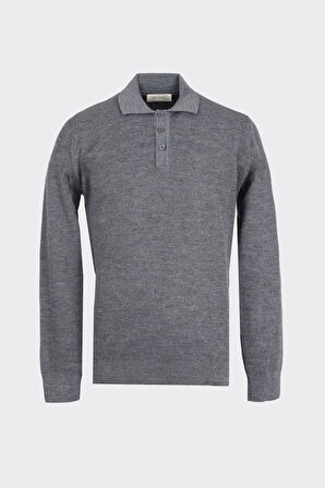 Erkek Düğmeli Polo Yaka Triko-KAX6706W