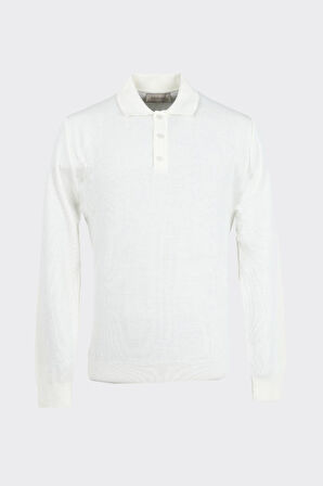 Erkek Düğmeli Polo Yaka Triko-KAX6706W